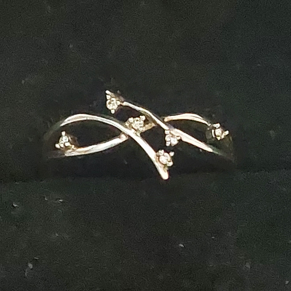 Diamond and Sterling Silver Ring